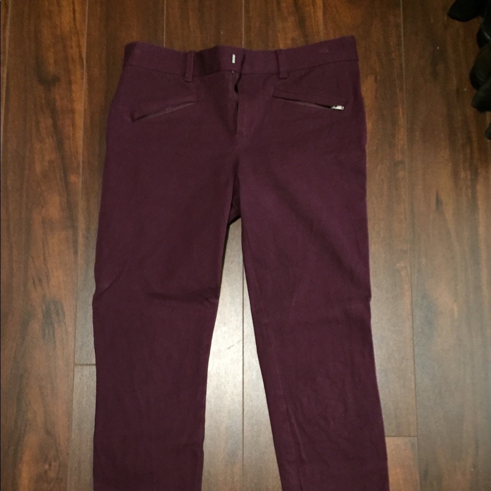 Gap Burgundy ankle pants size 4